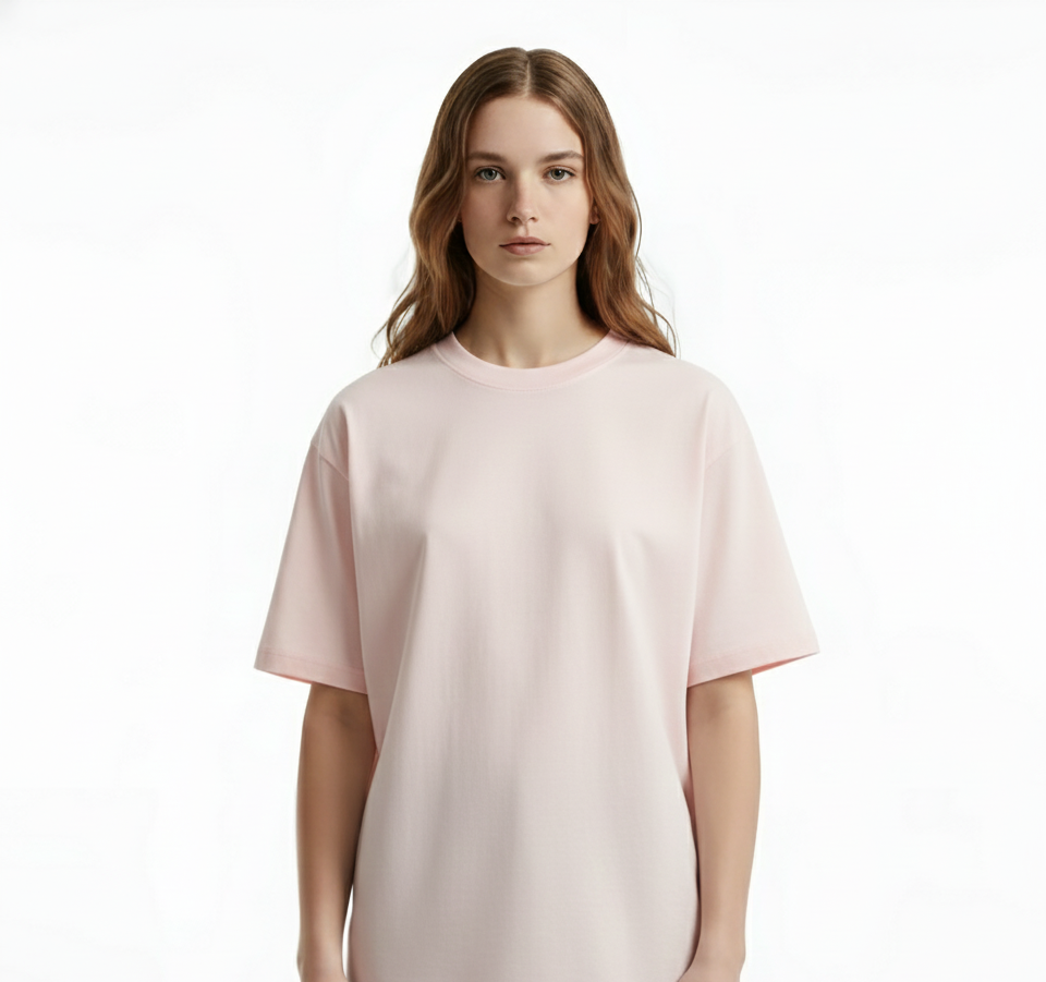 Unisex Oversized Light Weight Cotton Tee (180gsm) - Light Colours